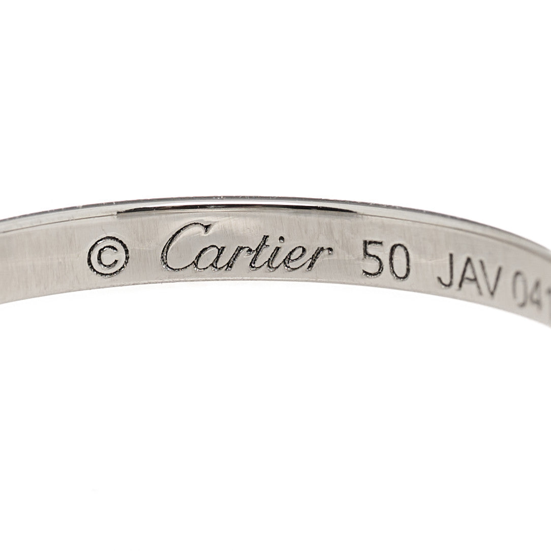 Cartier Platinum 3 Diamond Ballerine Wedding Band Ring 50 5.25 4 of 5