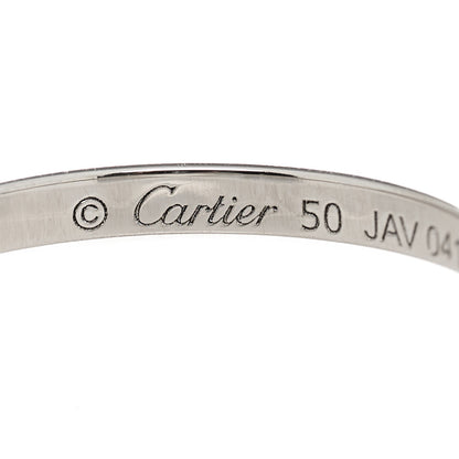 Cartier Platinum 3 Diamond Ballerine Wedding Band Ring 50 5.25 4 of 5
