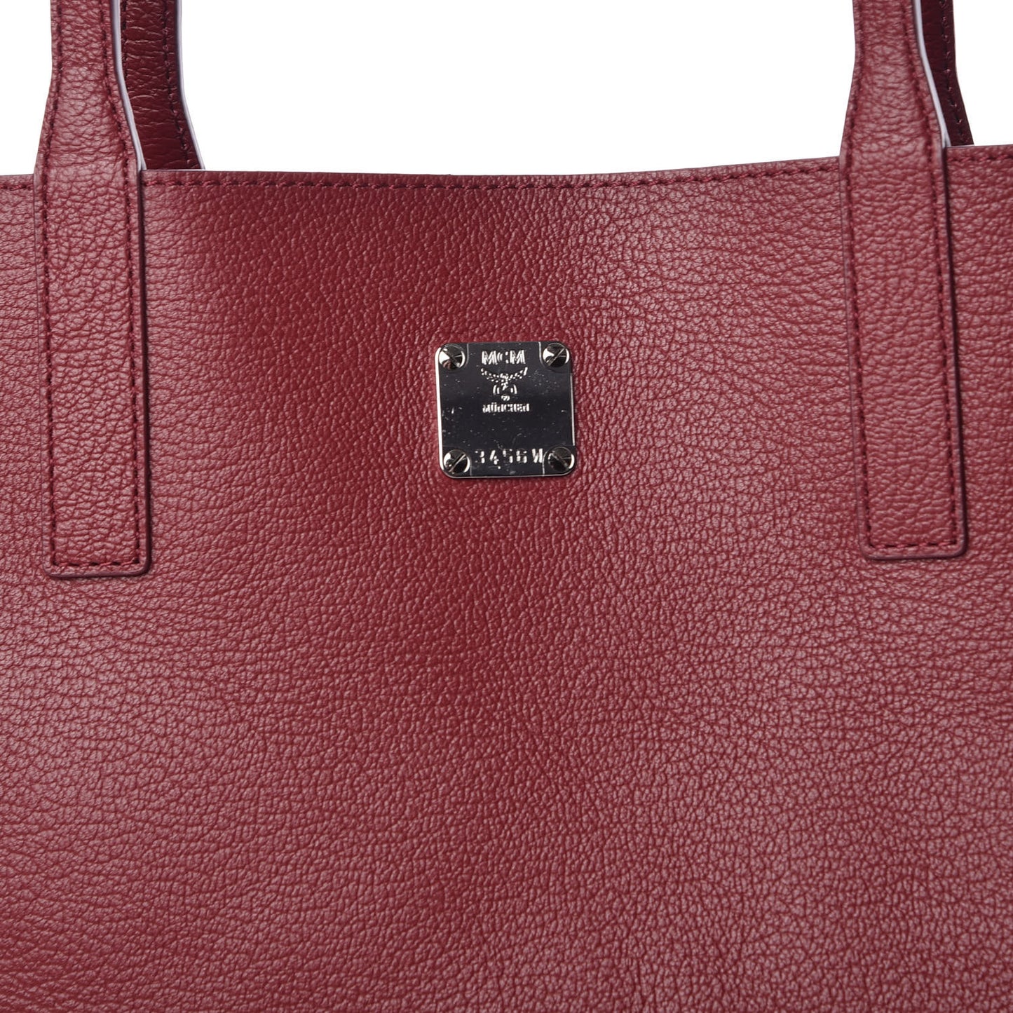 Grained Calfskin Medium Reversible Wandel Tote Ruby Tan