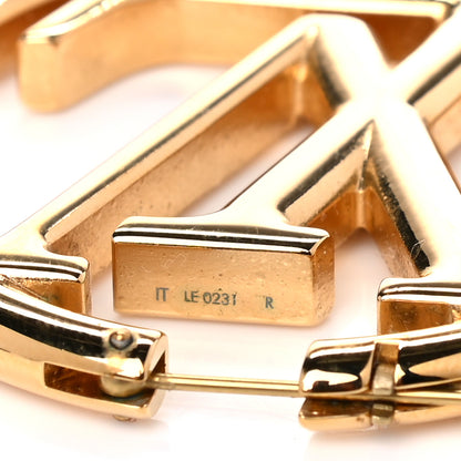 Louis Vuitton Metal Louise Hoop Earrings Gold 8 of 9