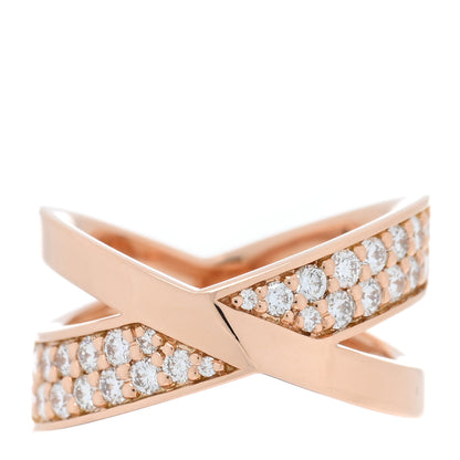 Tiffany 18K Rose Gold Diamond Atlas X Wide Ring 54 7 50 5.25 1 of 5