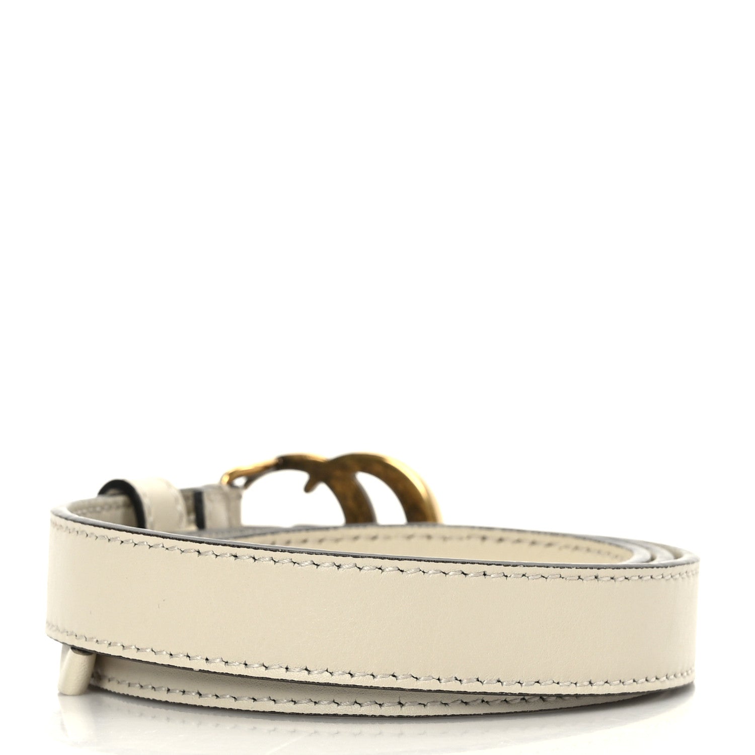 Gucci Calfskin Double G 20mm Belt 75 30 Mystic White 2 of 5