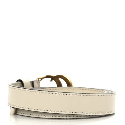 Gucci Calfskin Double G 20mm Belt 75 30 Mystic White 2 of 5