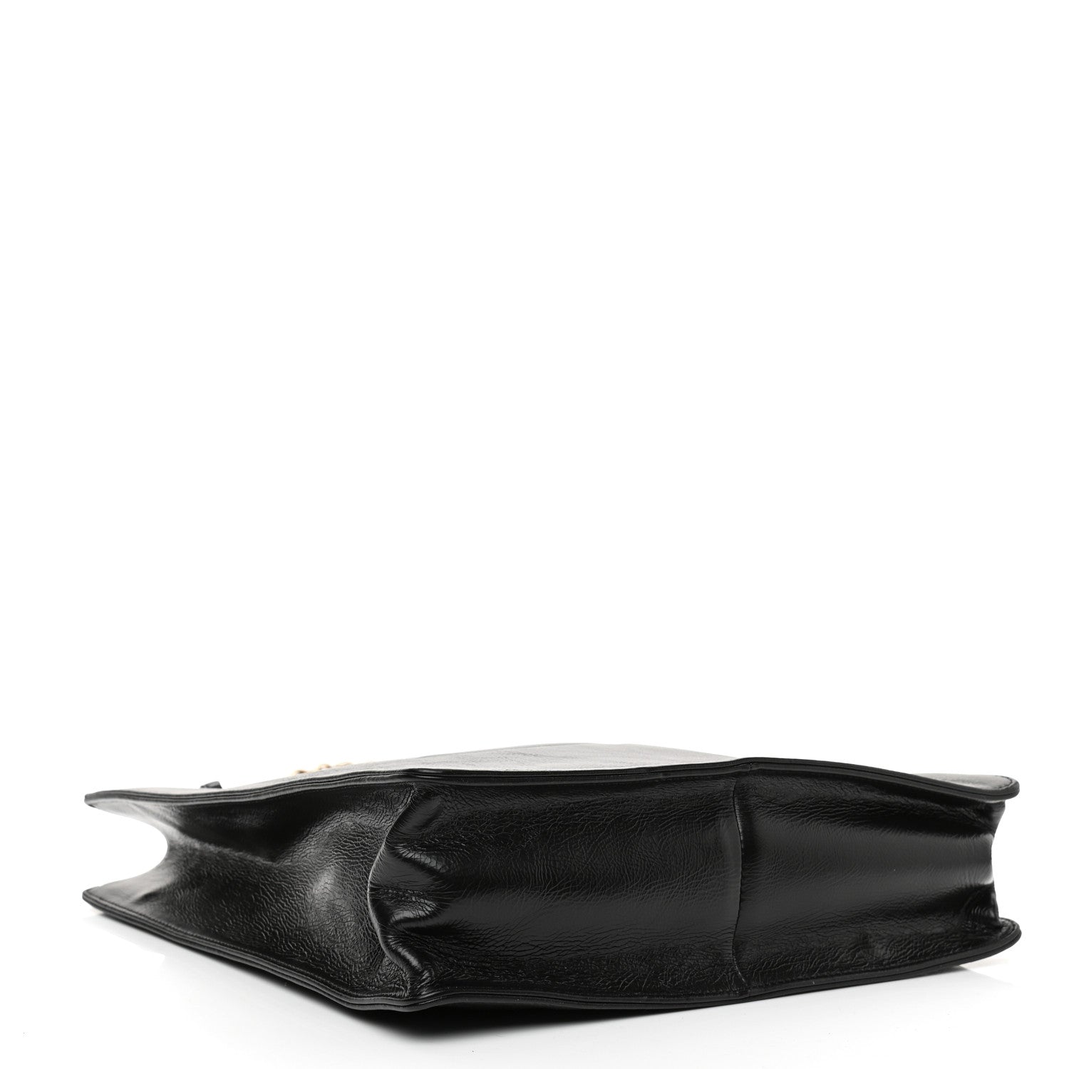 Chanel Shiny Aged Calfskin North South Shopping Bag Black 4 of 14
