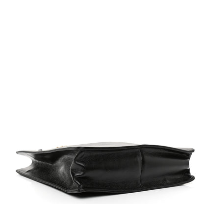 Chanel Shiny Aged Calfskin North South Shopping Bag Black 4 of 14