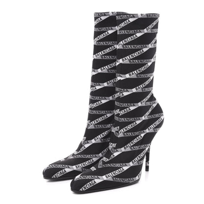 Balenciaga Spandex Losange Monogram 110mm Booties 40 Gris Black 3 of 7