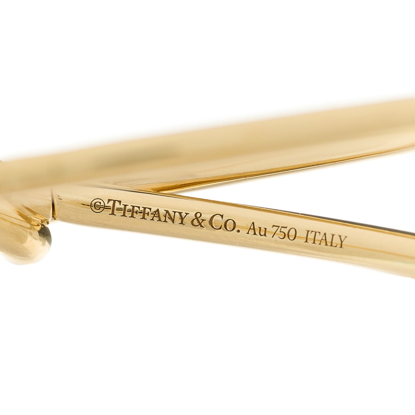 18K Yellow Gold Double Row Knot Hinged Bangle Bracelet