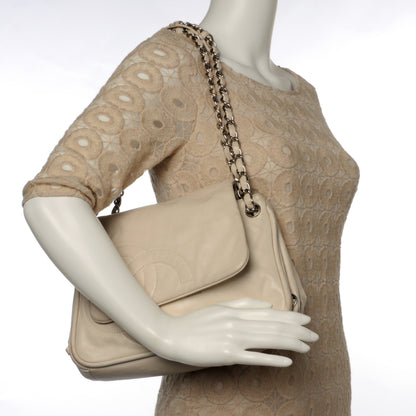 Chanel Leather Diagonal Ligne Flap Off White 2 of 7