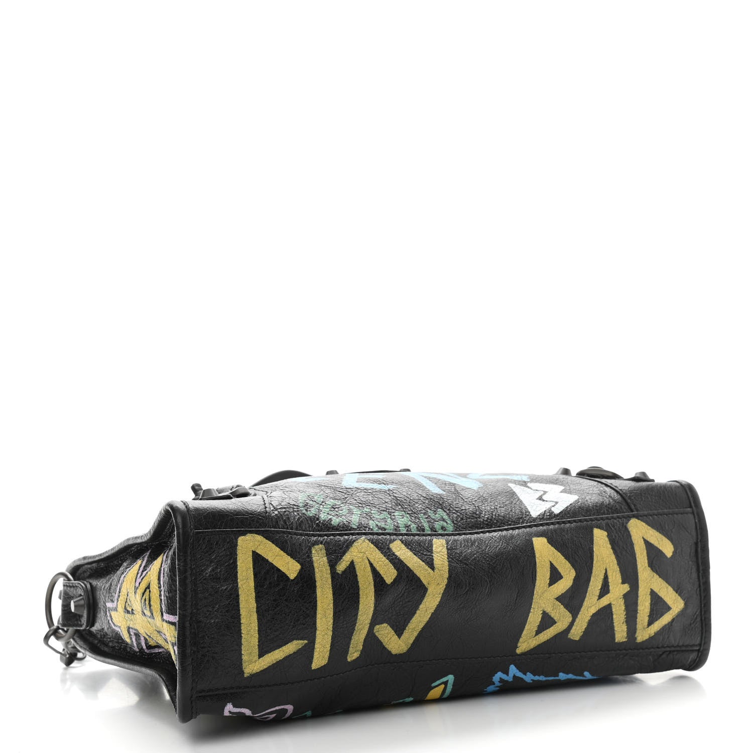 Balenciaga Agneau Graffiti All Over Classic Hardware S City Black Multicolor 4 of 11