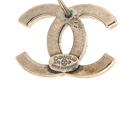 Chanel Crystal Mini Timeless CC Earrings Silver 4 of 4