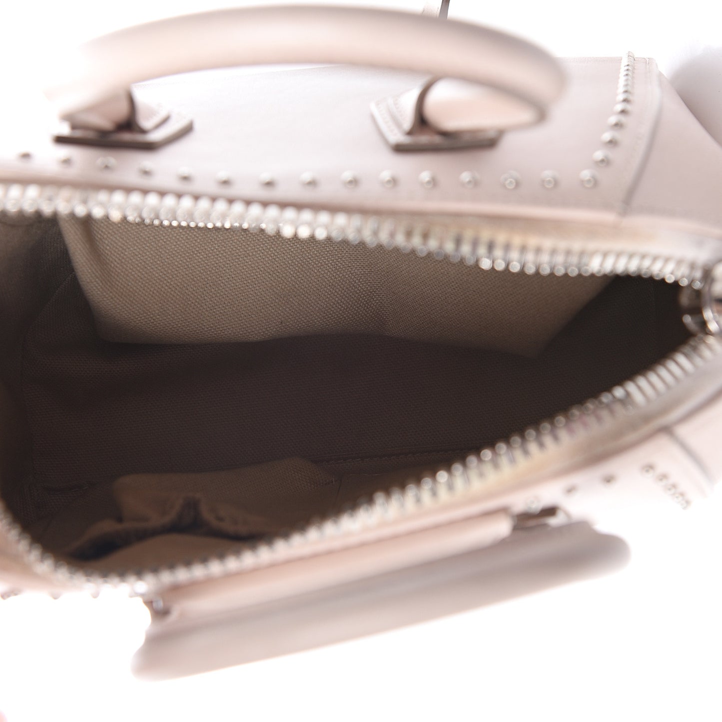 Calfskin Mini Studded Antigona Nude Pink