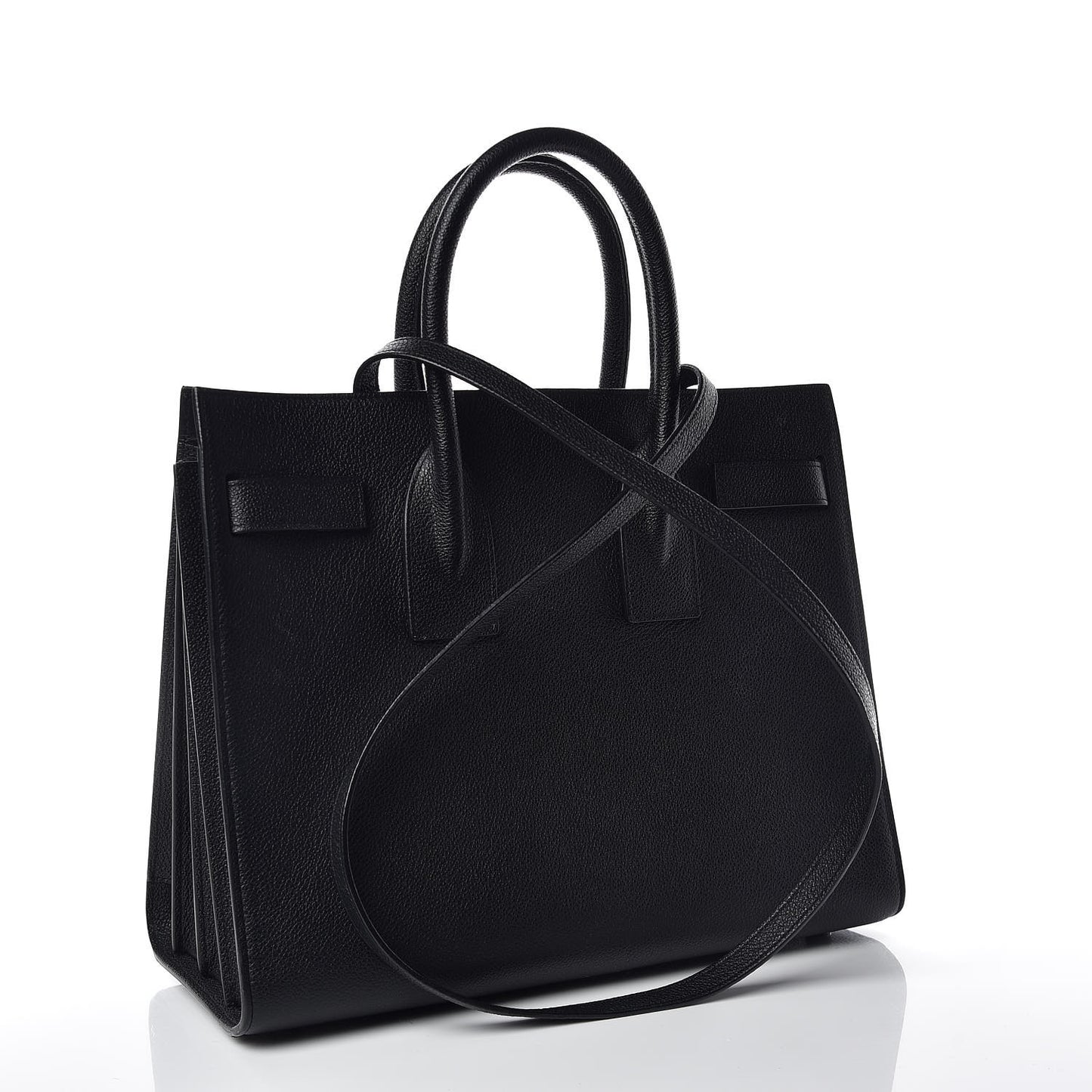 Grained Calfskin Small Sac De Jour Black