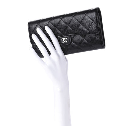Chanel Caviar Quilted Large Flap Wallet Black 2 of 12