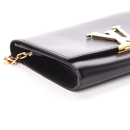 Louis Vuitton Calfskin Chain Louise MM Black 5 of 9