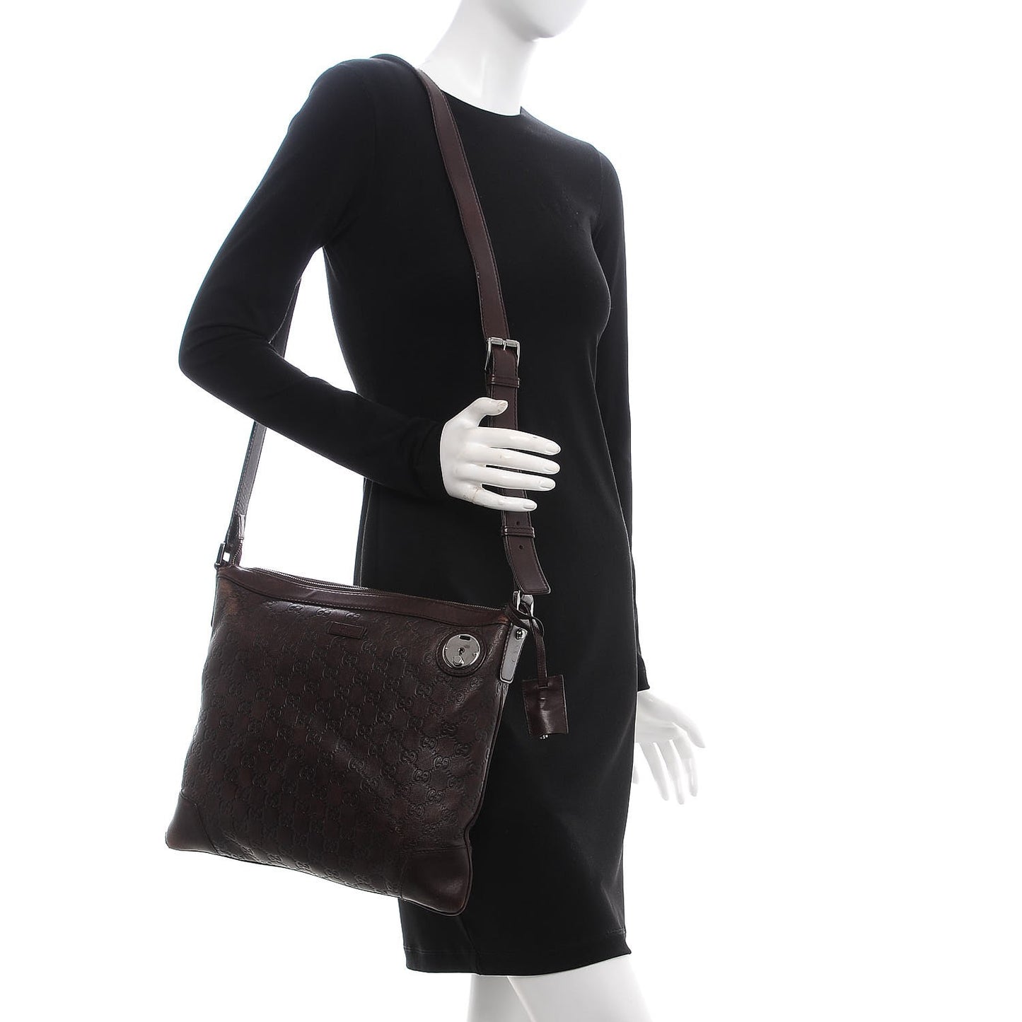 Guccissima GG Messenger Bag Chocolate