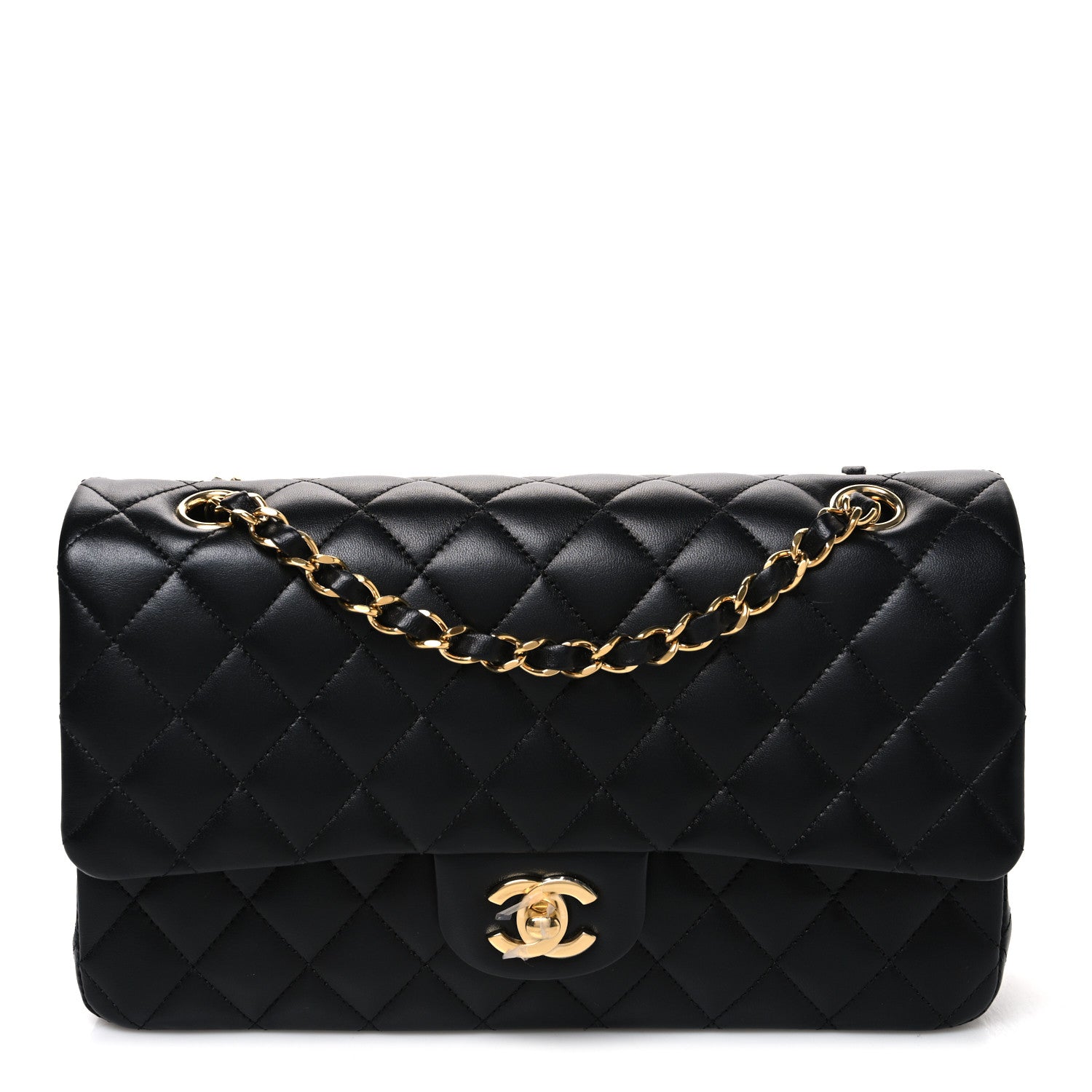 Chanel Lambskin Quilted Medium Double Flap Black 1 of 10