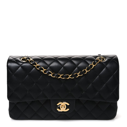 Chanel Lambskin Quilted Medium Double Flap Black 1 of 10