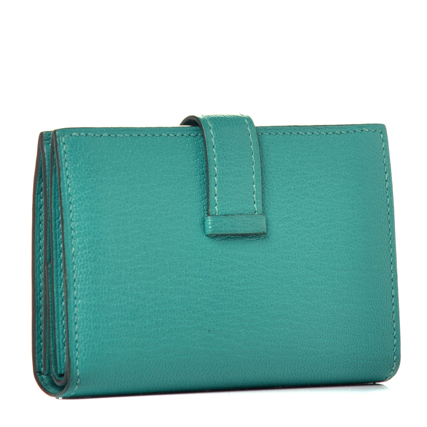 Hermes Chevre Mysore Mini Bearn Wallet Vert Verone 3 of 8