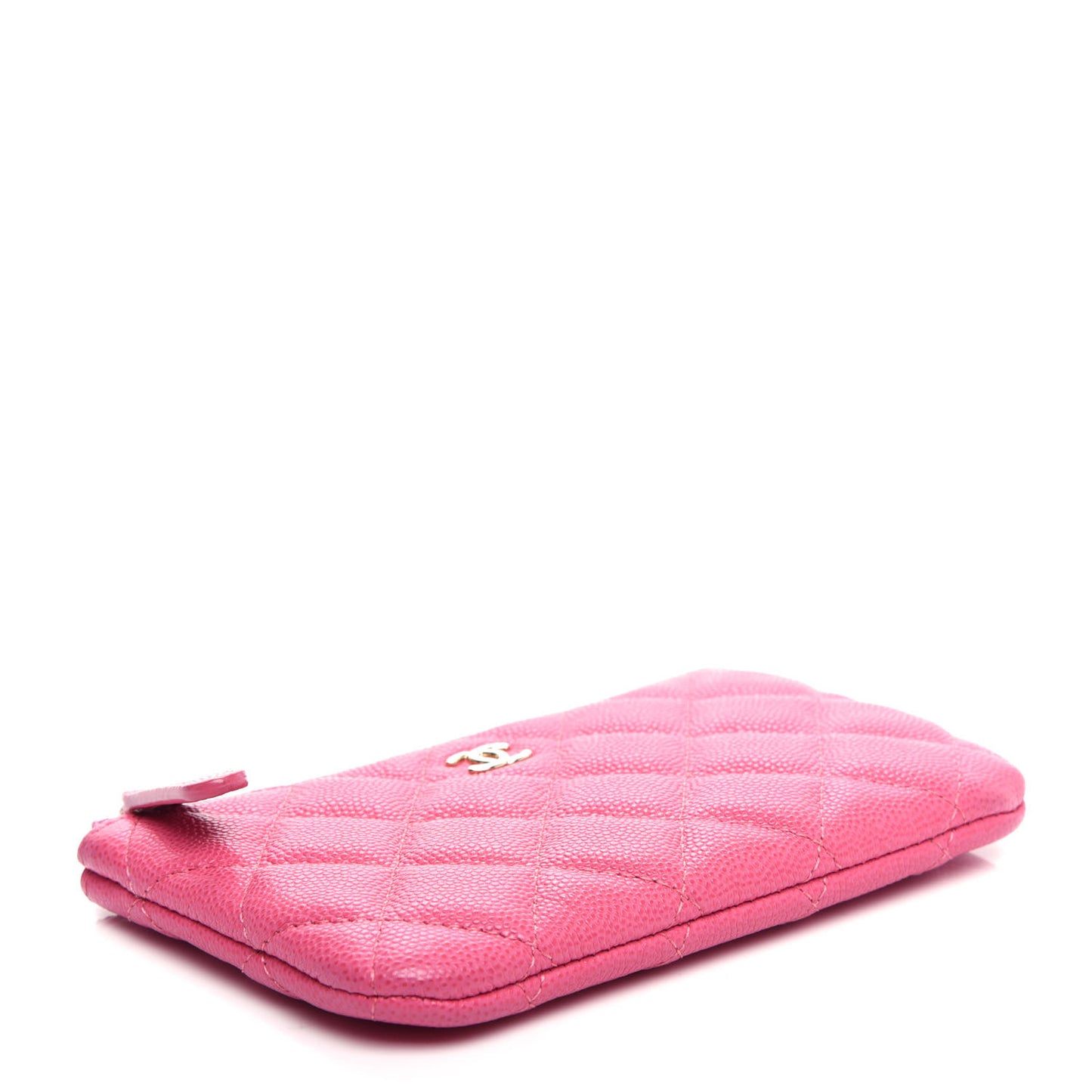 Caviar Quilted Small Cosmetic Case Pink