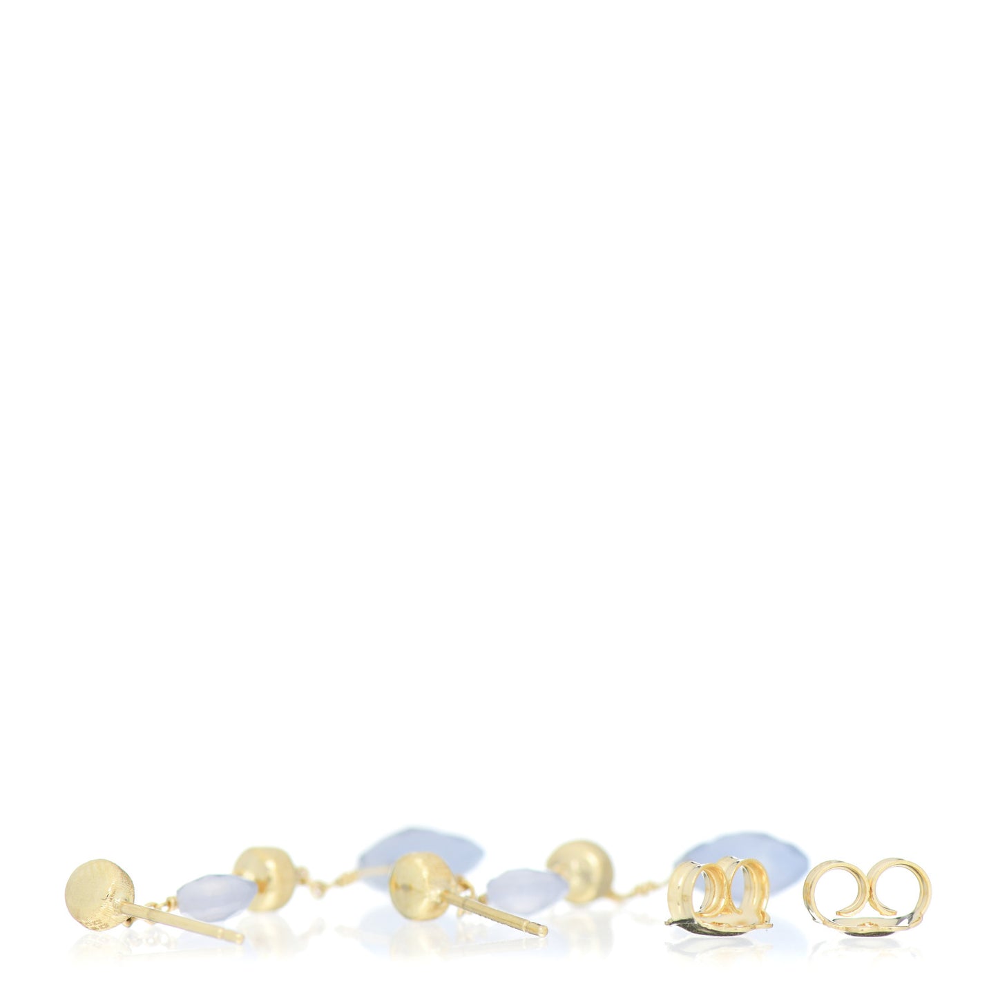 18K Yellow Gold Chalcedony Paradise Drop Earrings
