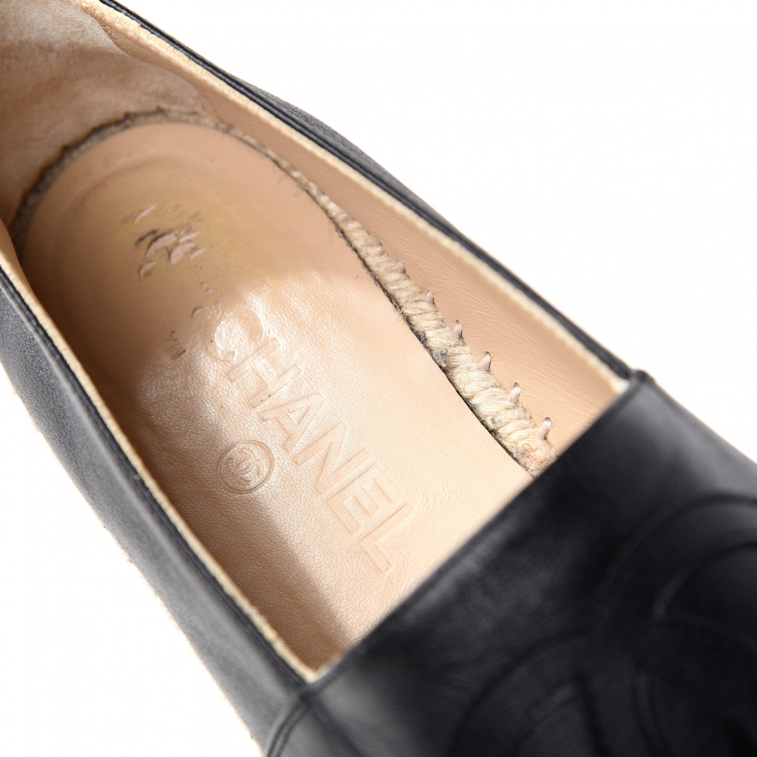 Chanel Lambskin CC Espadrilles 39 Black 8 of 11