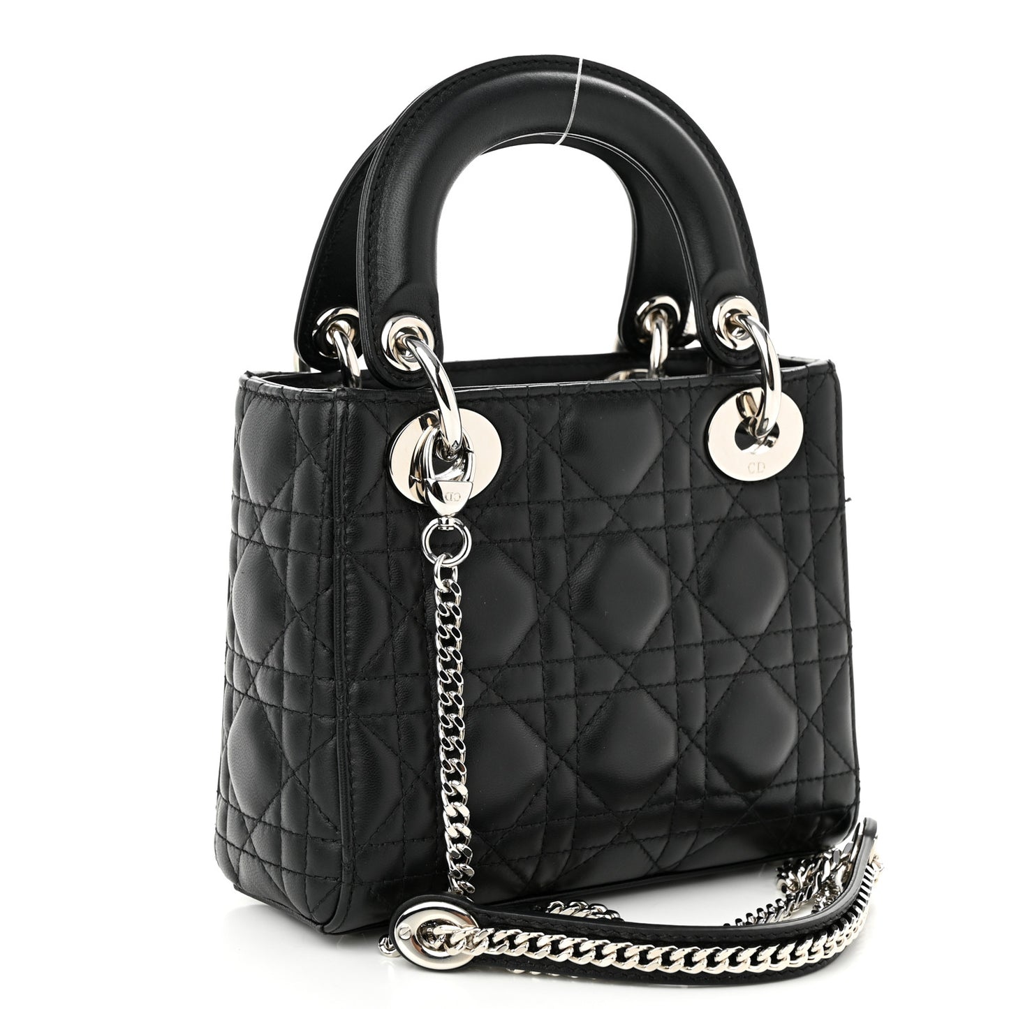 Lambskin Cannage Mini Lady Dior Black