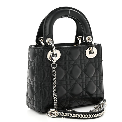 Christian Dior Lambskin Cannage Mini Lady Dior Black 3 of 11