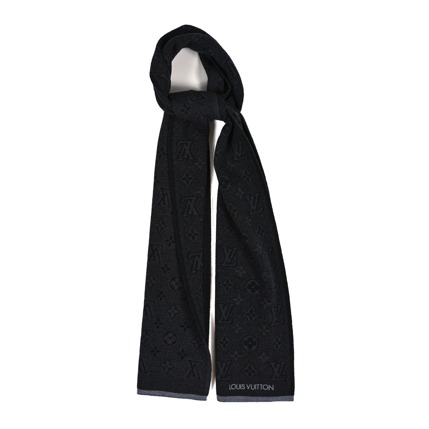 Wool My Monogram Eclipse Scarf Grey