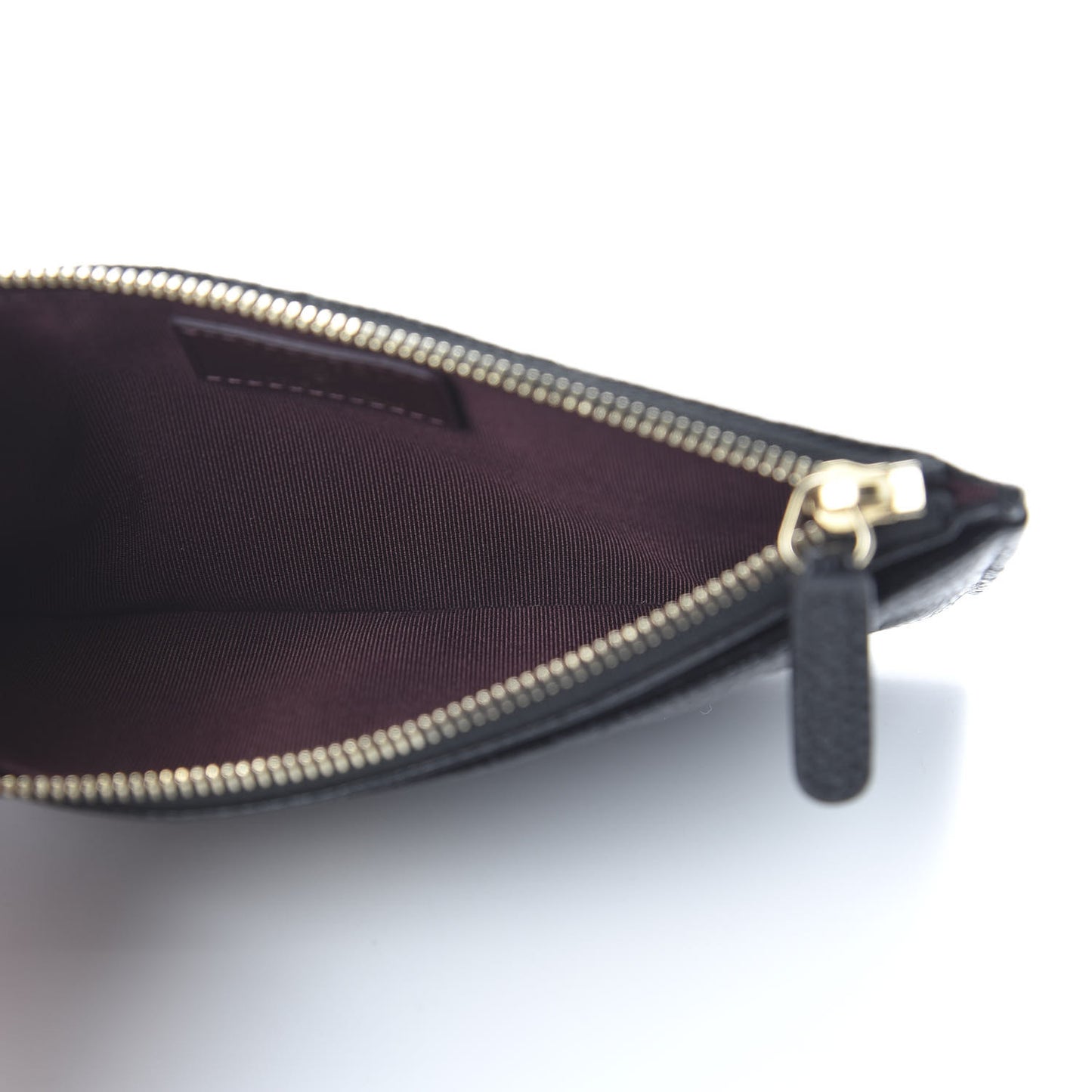 Caviar Quilted Classic Zip Pouch Black