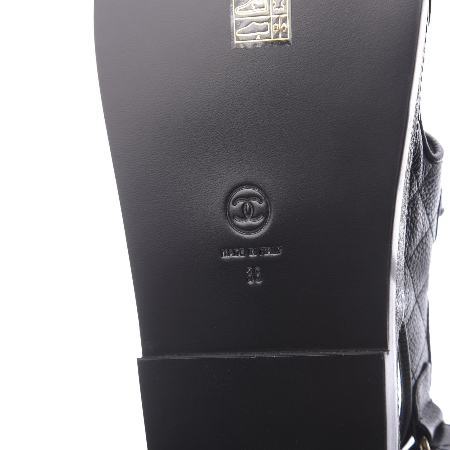 Grained Calfskin Velcro Dad Sandals 38 Black