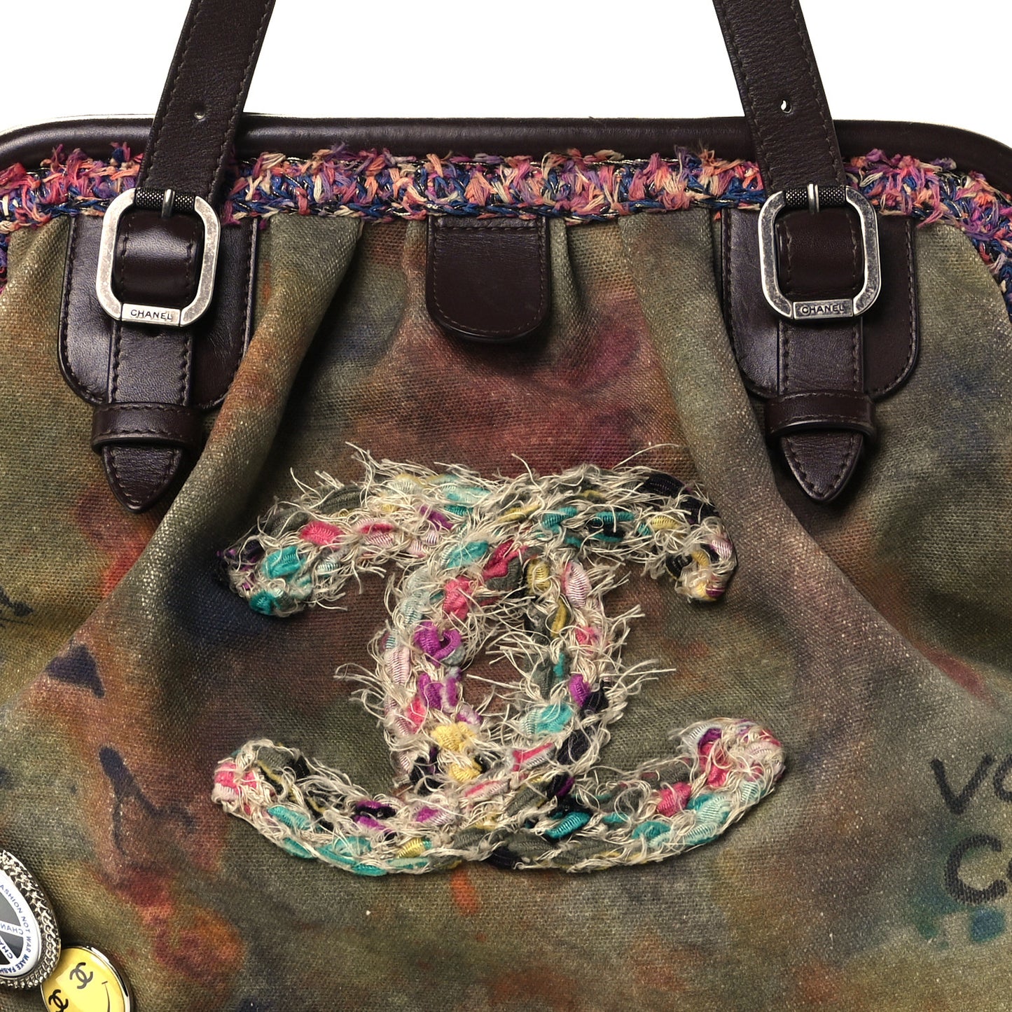 Washed Toile Graffiti On The Pavements Bowler Khaki Multicolor