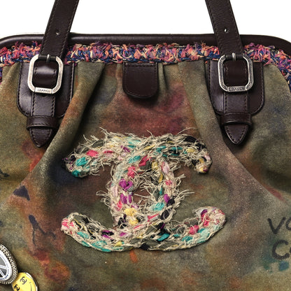 Chanel Washed Toile Graffiti On The Pavements Bowler Khaki Multicolor 7 of 9