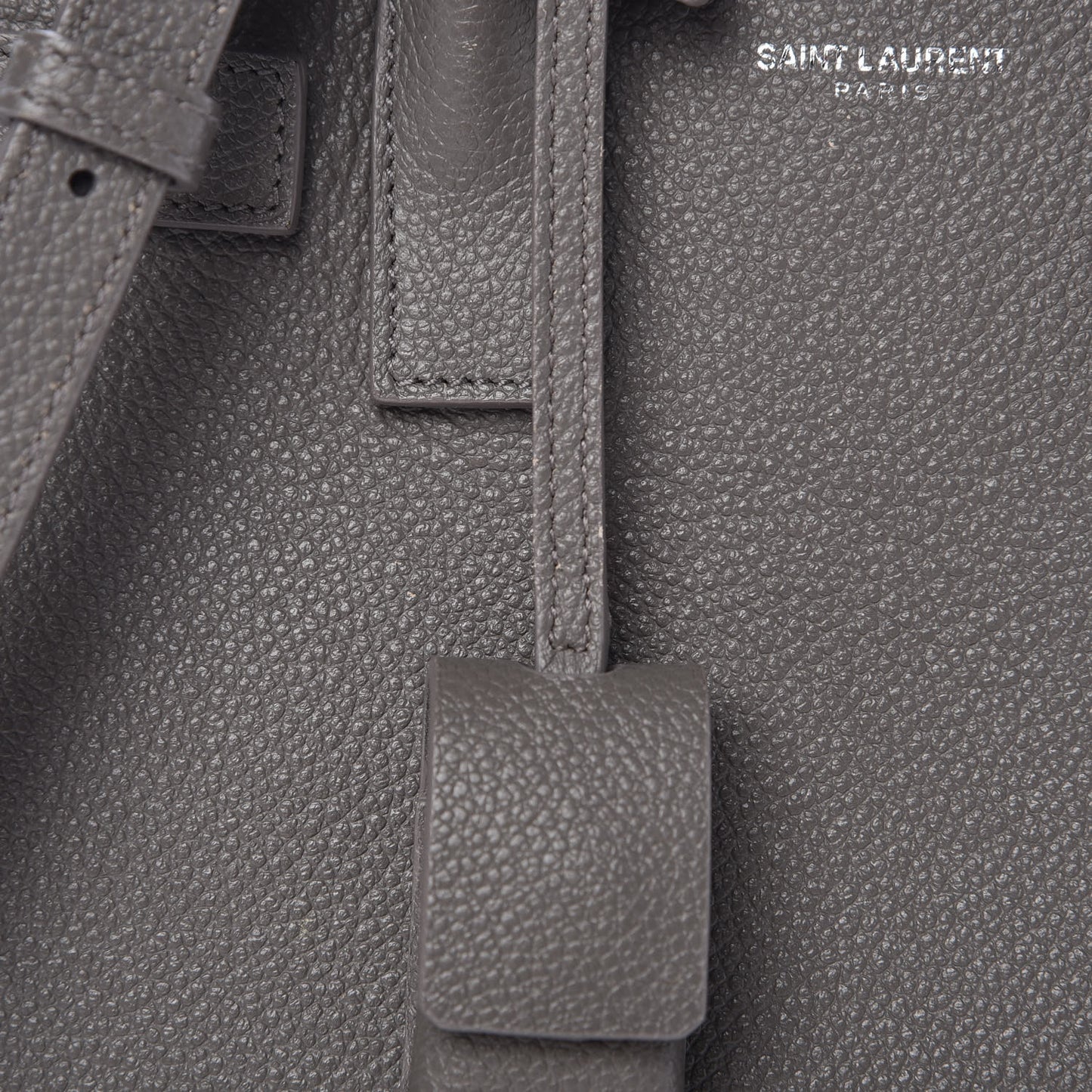 Grained Calfskin Nano Sac De Jour Fog