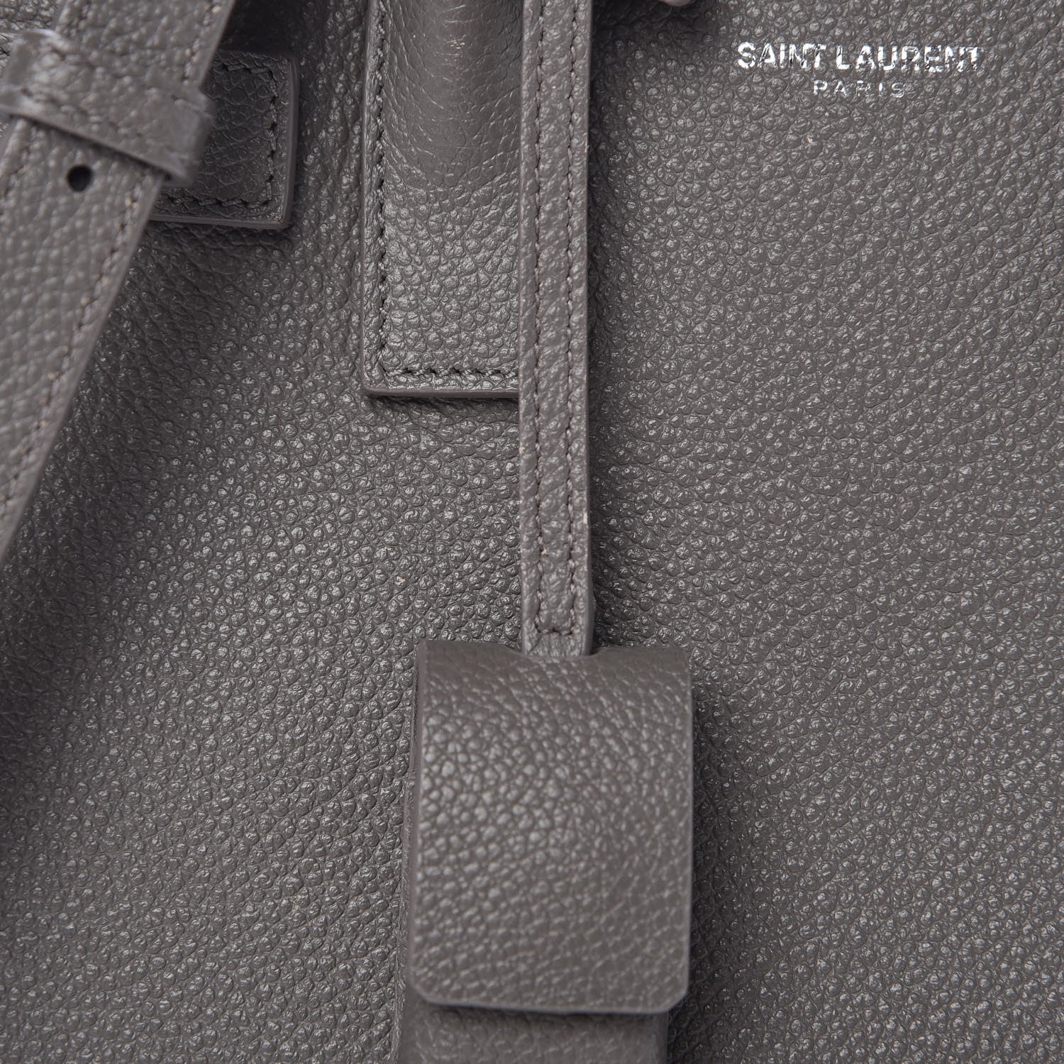 Saint Laurent Grained Calfskin Nano Sac De Jour Fog 9 of 9