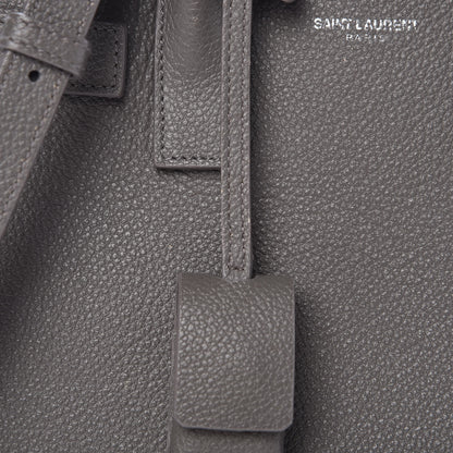 Saint Laurent Grained Calfskin Nano Sac De Jour Fog 9 of 9