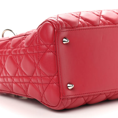 Christian Dior Lambskin Cannage Medium Lady Dior Red 8 of 9