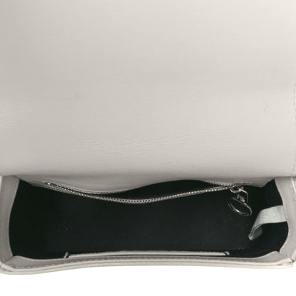 Off-White Saffiano Striped Mini Diag Binder Clip Bag White Black 4 of 11