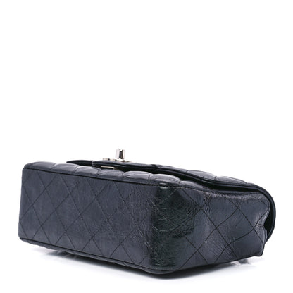 Chanel Iridescent Crumpled Calfskin Quilted Mini Rectangular Flap Black 10 of 12