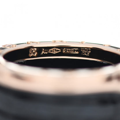 Bulgari 18K Rose Gold Black Ceramic B.Zero1 Four-Band Ring 50 5.5 5 of 5