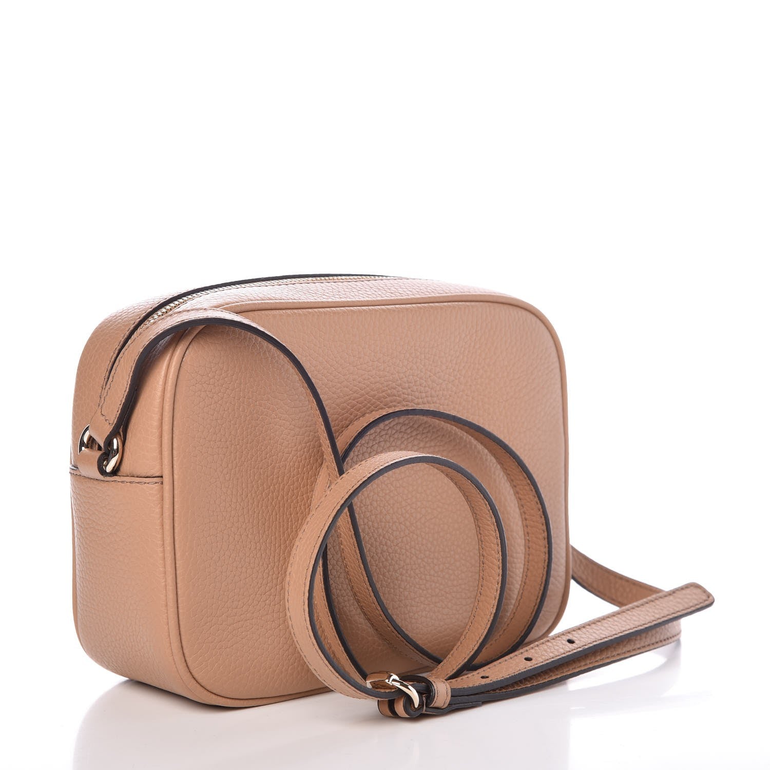 Gucci Pebbled Calfskin Small Soho Disco Bag Camelia 3 of 8