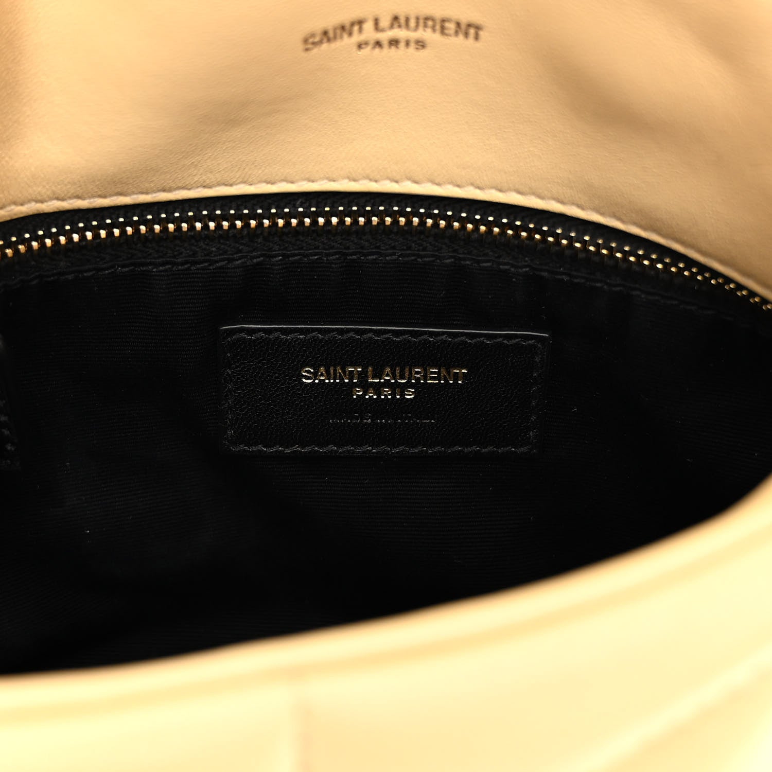 Saint Laurent Lambskin Quilted Toy Loulou Puffer Monogram Chain Satchel Jaune Pale 6 of 9