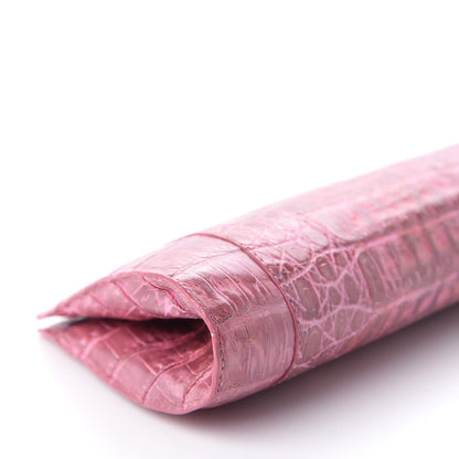 Nancy Gonzalez Metallic Crocodile Clutch Pink 8 of 10