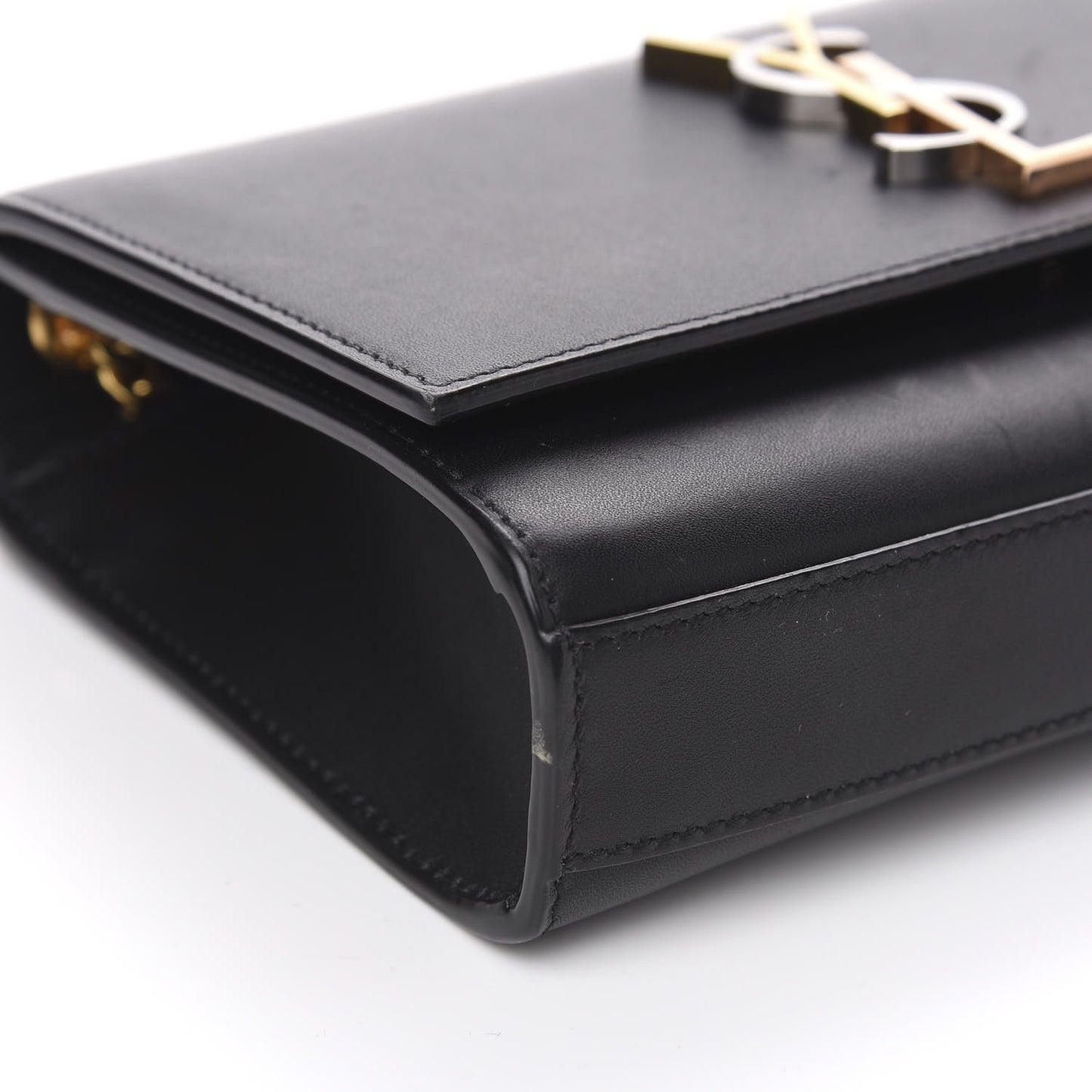 Calfskin Small Monogram Kate Satchel Black