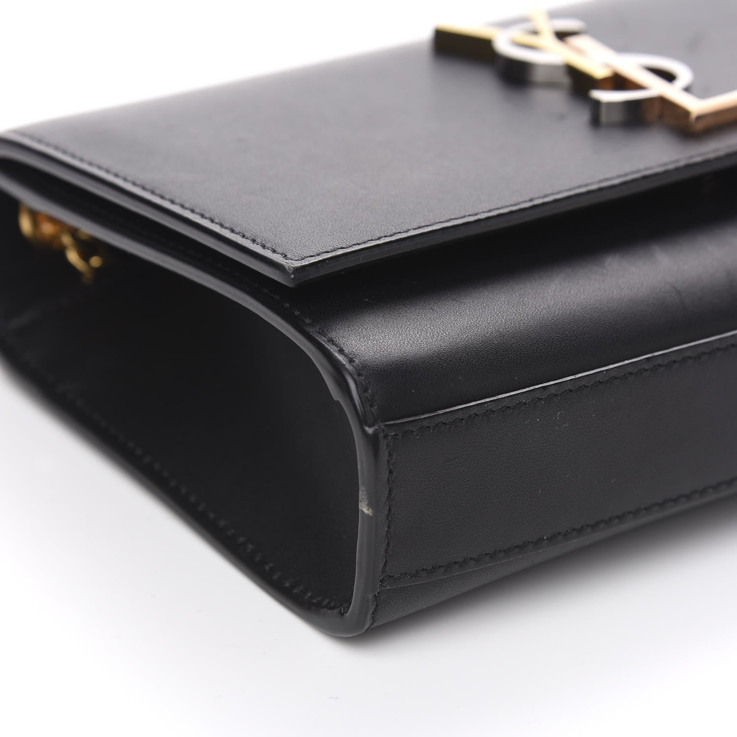 Saint Laurent Calfskin Small Monogram Kate Satchel Black 8 of 12