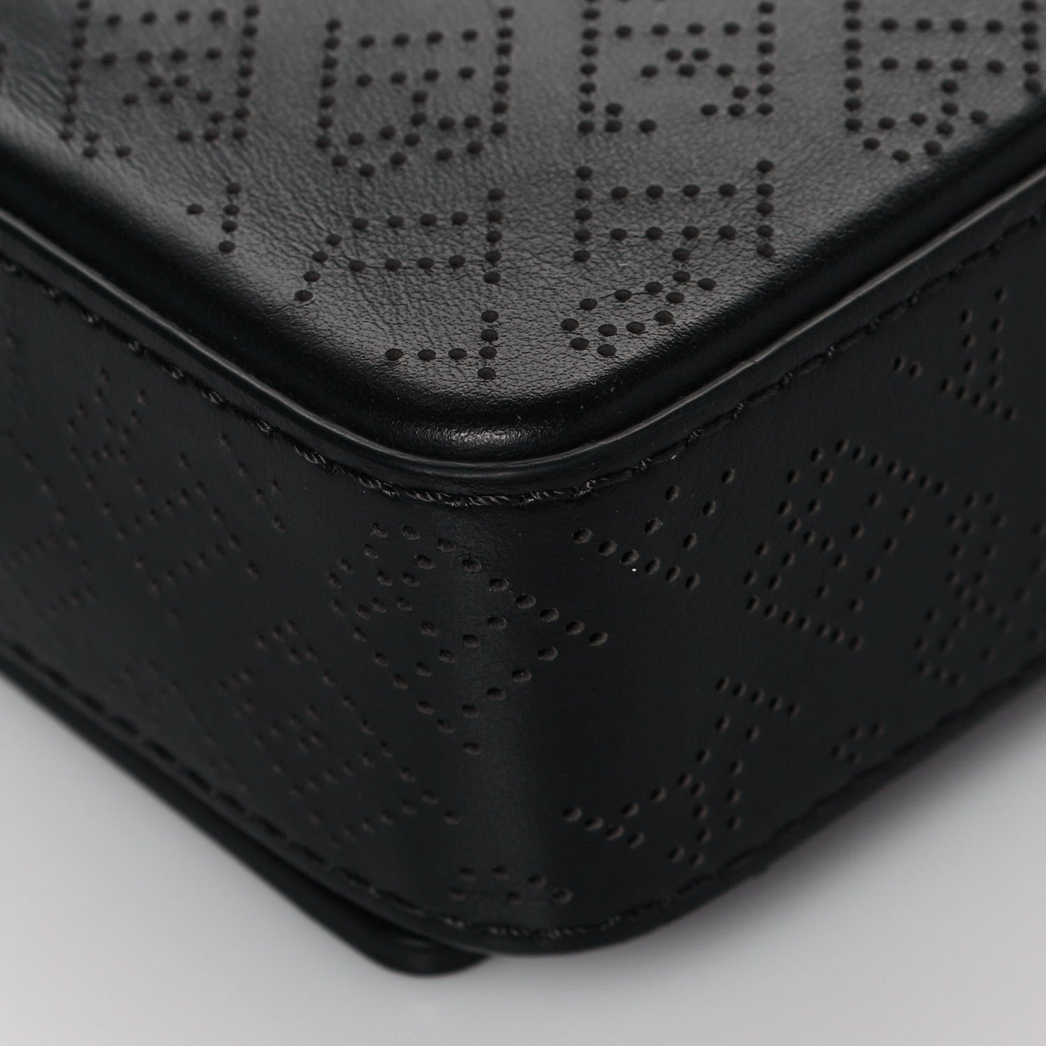 Burberry Calfskin Perforated Logo Hampshire Crossbody Black 10 of 11