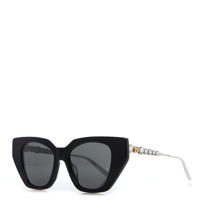 Gucci Acetate Crystal Embellished Cat Eye Sunglasses GG0641S Black 1 of 8