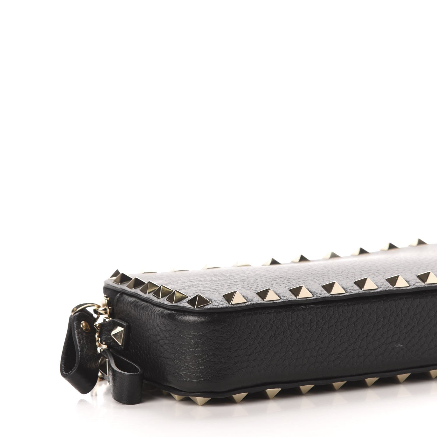 Valentino Garavani Pebbled Calfskin Rockstud Small Chain Shoulder Bag Black 7 of 10