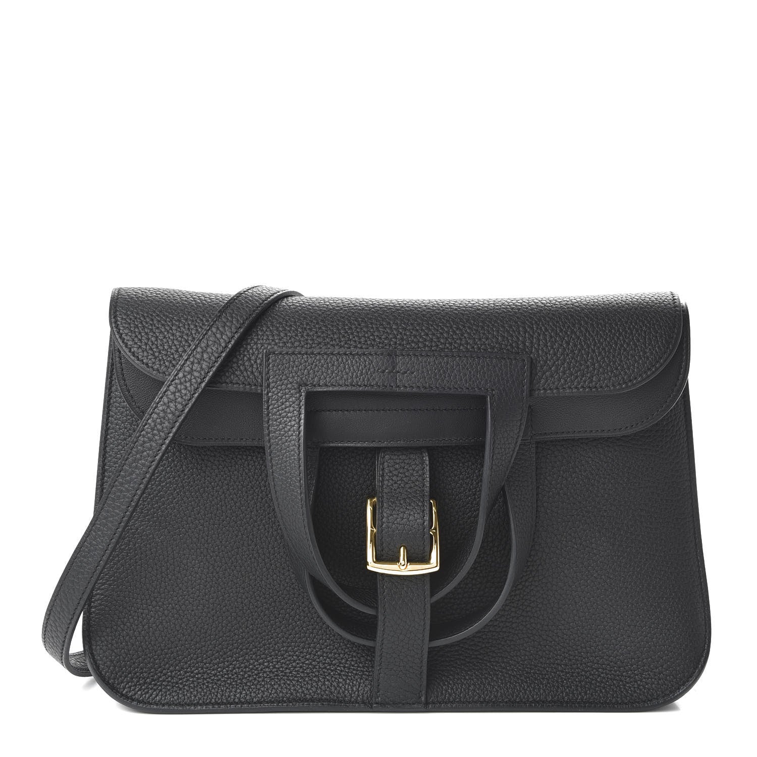 Hermes Taurillon Clemence Halzan 31 GM Black 1 of 11