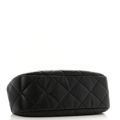 Chanel Lambskin Quilted CC Kisslock Clutch Black 4 of 12