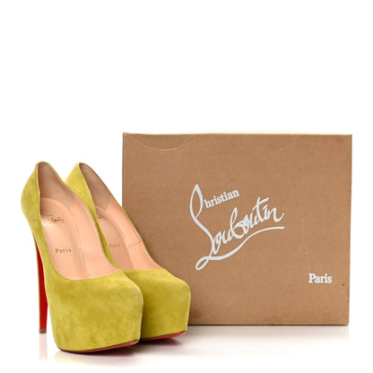 Christian Louboutin Suede Daffodile 160 Pumps 40.5 Chartreuse 7 of 7